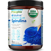 Biophix Blue Spirulina Powder jar shows vibrant color ideal for smoothies