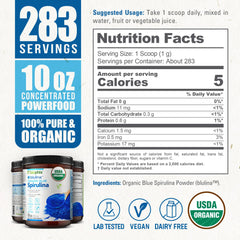 Biophix Blue Spirulina Powder pour reveals bright blue hue for shakes
