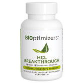 BIOptimizers HCL Breakthrough bottle front supports digestion and protein breakdown.
