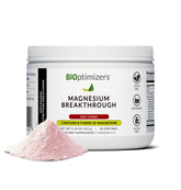 BIOptimizers Magnesium Breakthrough Drink bottle front shows daily stress relief potential.