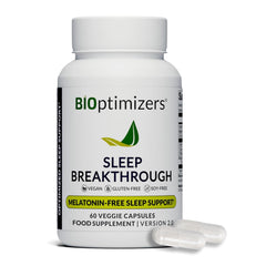 BIOptimizers Sleep Breakthrough capsules bottle front for calmer nights