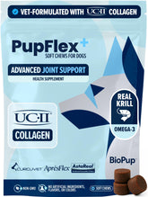 BioPup PupFlex+ bottle showing dog joint support formula by BioPup.