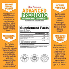 BioSchwartz Advanced Prebiotics capsules close-up for easy daily use.