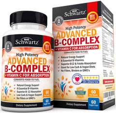 BioSchwartz B Complex bottle shows the supplement for daily energy support