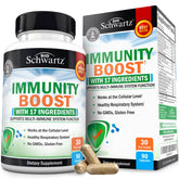 BioSchwartz Immune Support bottle with capsules for daily immune support and antioxidant routine.