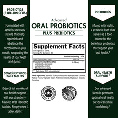 BioSchwartz oral probiotics tablets on label illustrate a convenient 60-day supply.