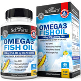 BioSchwartz triple-strength omega-3 lemon bottle for daily wellness.