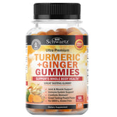 BioSchwartz peach gummies bottle showing joint comfort potential