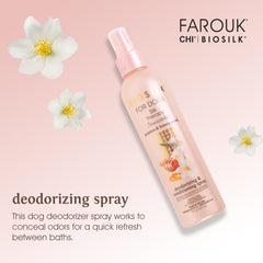 BioSilk for Dogs Silk Therapy Spray label highlights paraben-free, pH-balanced formula