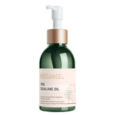 BIOSSANCE 100% Squalane Oil bottle shows vegan hydration for skin and body.