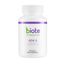 Biote ADK 5 90 capsules bottle front label supporting immunity and cardiovascular wellness