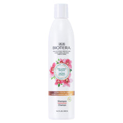 Biotera Ultra Color Care Shampoo bottle demonstrates color protection for vibrant results.