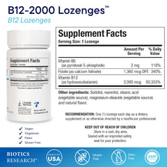 B12-2000 lozenge dissolving in mouth for quick absorption