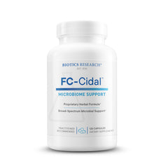 Biotics Research FC Cidal herbal blend capsule for daily gut support.