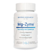 Biotics Research Mg-Zyme bottle close-up showing high absorption magnesium benefits for energy and sleep support