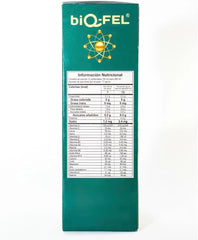 BiQ-FEL bottle pour demonstrates easy, liquid absorption for daily nutrition.