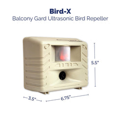 Bird-X Balcony Gard side installation showing easy surface mounting