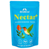 BirdBros hummingbird nectar powder packaging shown for easy refills