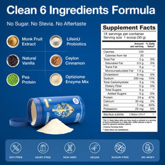 Falcon protein powder packaging highlighting dairy-free formula