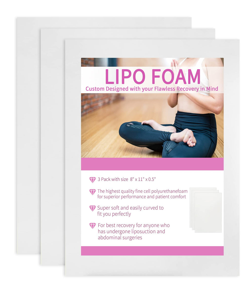 Birllaid Lipo Foam Pads provide soft cushioning under a compression garment.