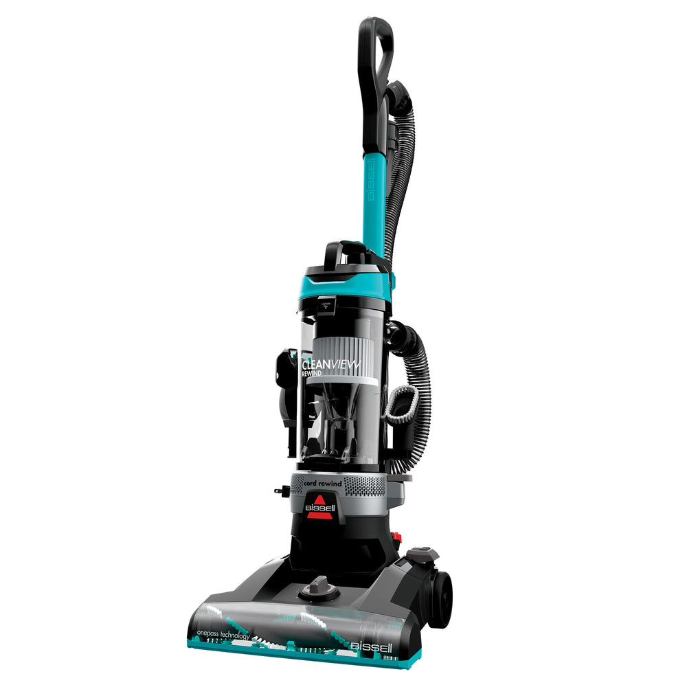 Bissell CleanView Rewind cord rewinding for easy storage.