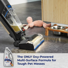 Bissell CrossWave PET PRO OXY applying to grout to remove grime