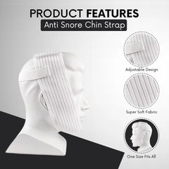Bistras chin strap made of breathable elastic fabric that helps keep you comfortable all night.