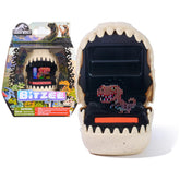 BITZEE Jurassic World pod demonstrates touch-responsive dino sounds for interactive play.