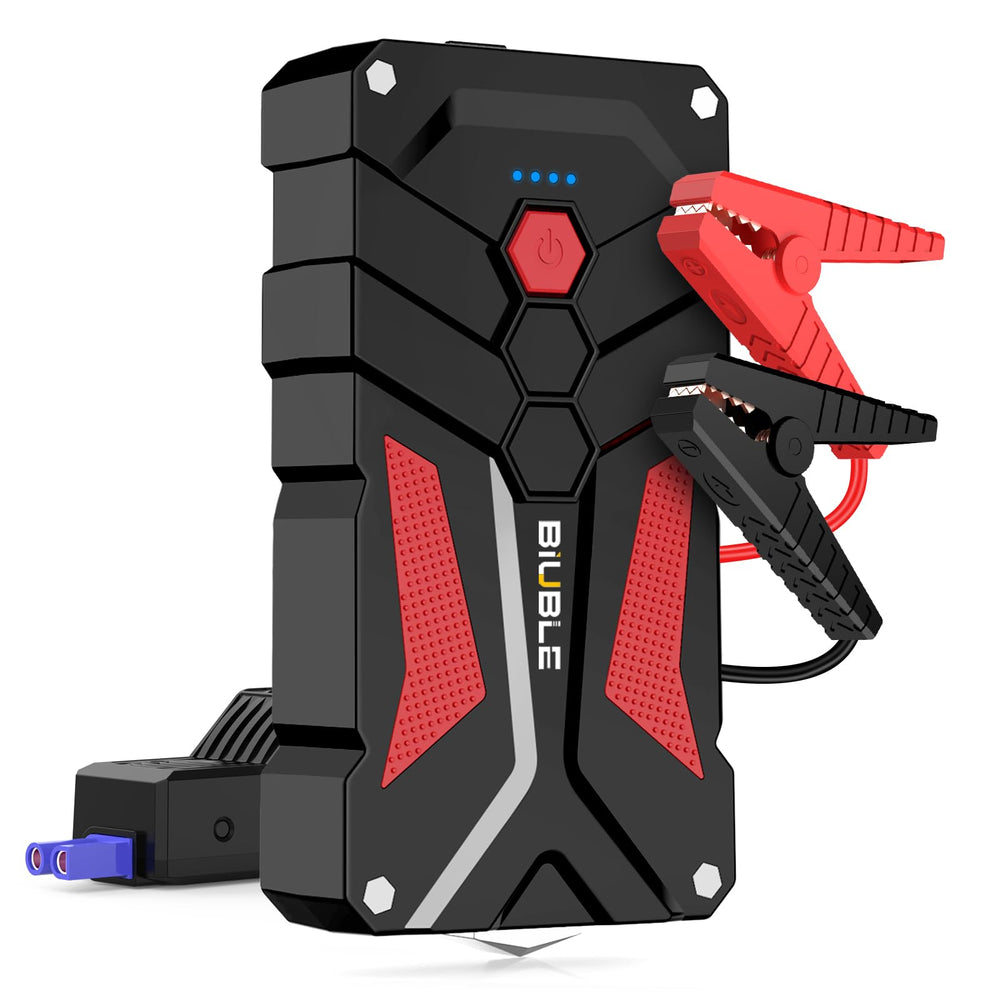 BIUBLE Jump Starter with 5000A peak powering a car start up to 7L gasoline
