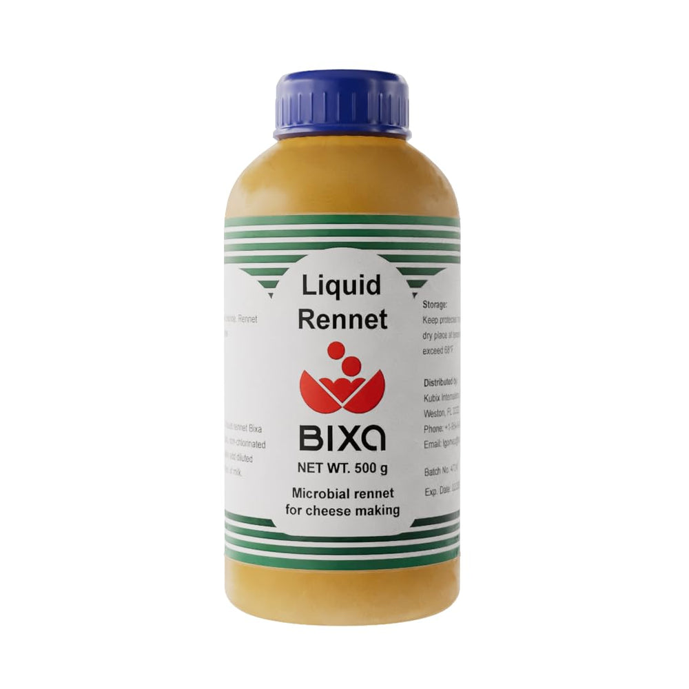 Bixa liquid microbial rennet bottle ready for home cheese making