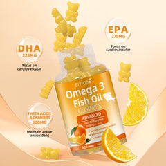 BIYODE Omega-3 gummies heart health concept supporting daily vitality.