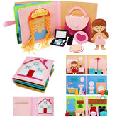 BizyKoady Montessori busy book cover with soft felt pages for tactile learning.
