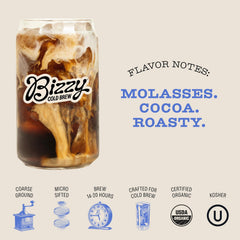 Bizzy Organic 100% Arabica beans highlight Central and South American origins