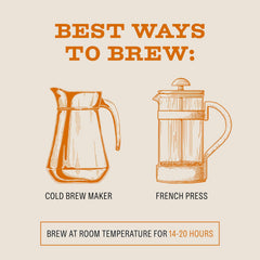 Aromas rise from Bizzy Organic Cold Brew, highlighting a fresh fragrance.
