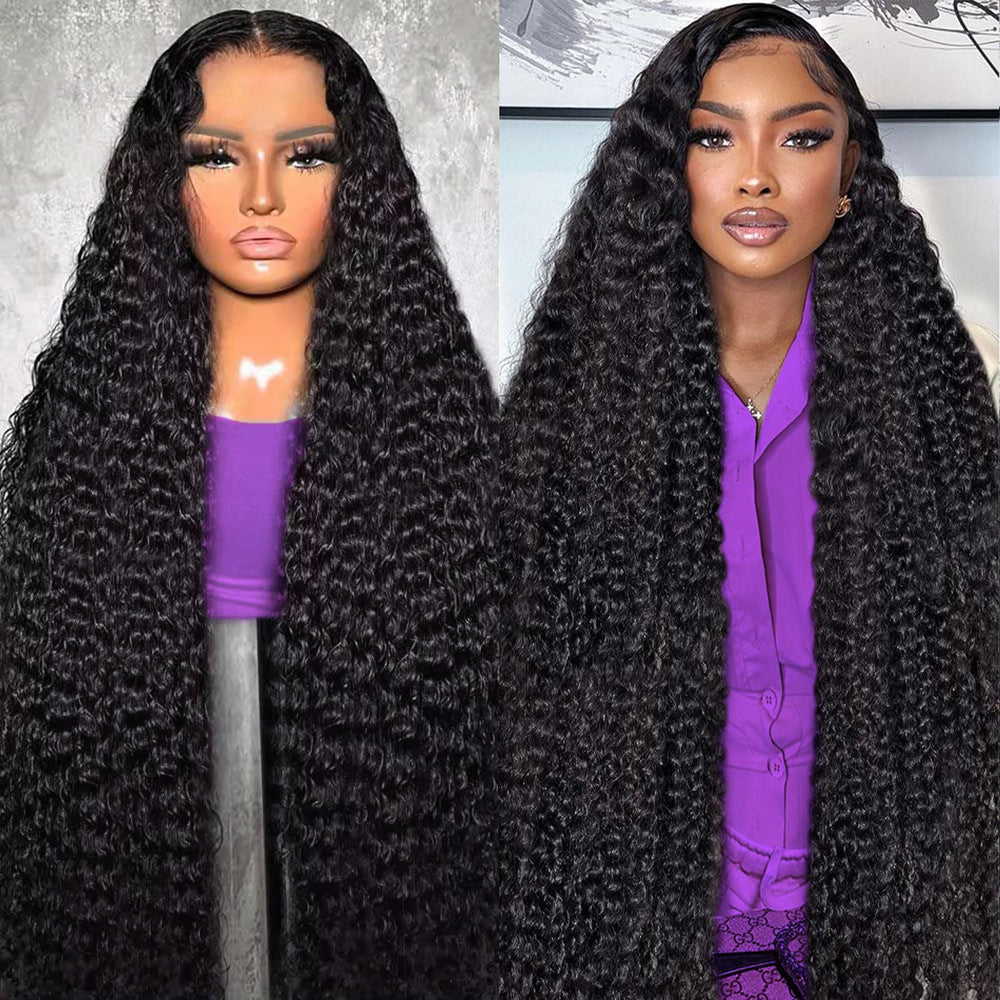 BJVT deep wave lace front wig 13x6 for versatile daily styling and natural look.