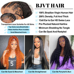 BJVT HD lace front with natural hairline and 13x6 parting.