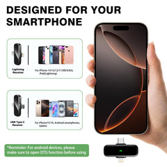 BKIY charging case shows battery level and powers mics for 30 hours.
