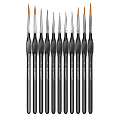 Blablaovy detailing brushes with triangular handles for precise miniature painting.