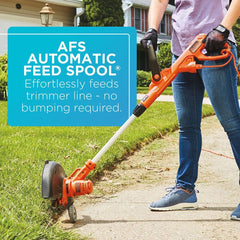 BLACK+DECKER 6.5-amp motor powering through dense growth with ease.