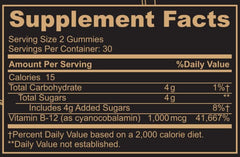 Black Girl Vitamins B12 Gummies being poured for an easy daily dose.