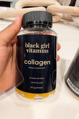Black Girl Vitamins Collagen Gummies Lime label packaging shows clean ingredients