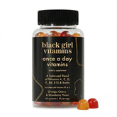 Black Girl Vitamins Once a Day bottle front supports daily immune health.