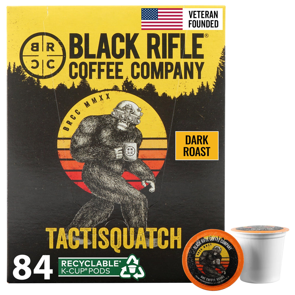 BRCC Tactisquatch dark roast K-Cups, 84-count pack for bold mornings