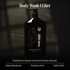 Black Wolf body wash lather close-up highlights rich suds for cleansing.