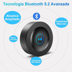 BLACKHORSE Bluetooth 5.2 receiver top view illustrating compact design for easy placement