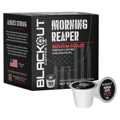 Blackout Coffee Morning Reaper pod pack ready for brewing.
