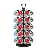 Blacksmith Family 40-pod carousel on kitchen counter for easy access.