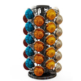 BLACKSMITH FAMILY coffee pods holder with 360° rotating base for easy access.
