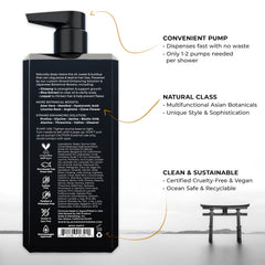 Blackwood For Men shampoo being poured for quick lather after workouts