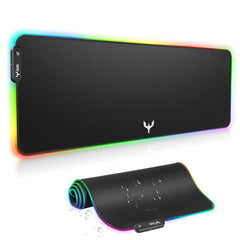 BladeHawks extra-large RGB gaming mouse pad, 31.5x12 inches, ample space for keyboard and peripherals.